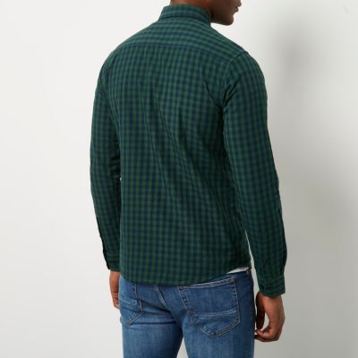 Navy Only & Sons check shirt